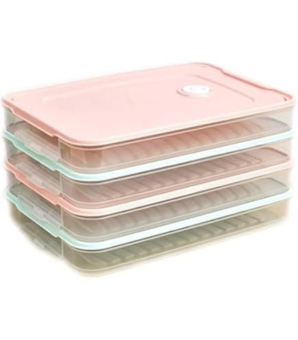Amazon.co.jp: 冷凍餃子トレイ | 30コンパートメントの冷蔵庫食品保存